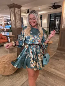 FINAL SALE!! Abstract Tie Waist Mini Dress