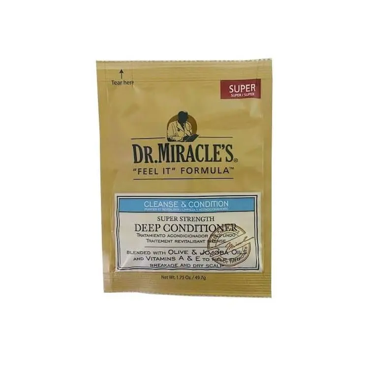 Super Strength Deep Conditioner Packet with Olive Oil, Aloe & Jojoba, Hair-Moisturizing Treatment for Relaxed, Braided & Natural Hair, 1.75 oz, Relaxed Hair