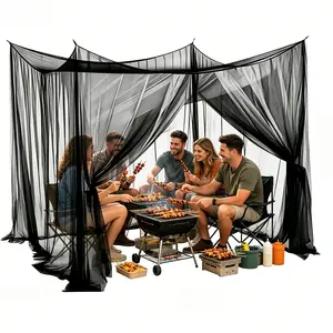 10'x10'x8.2' Outdoor Camping & Patio Mosquito Netting, Large Netting with Hanging Ropes, Ideal for Home, Travel, and Outdoor Use, Mosquito Proof Net
