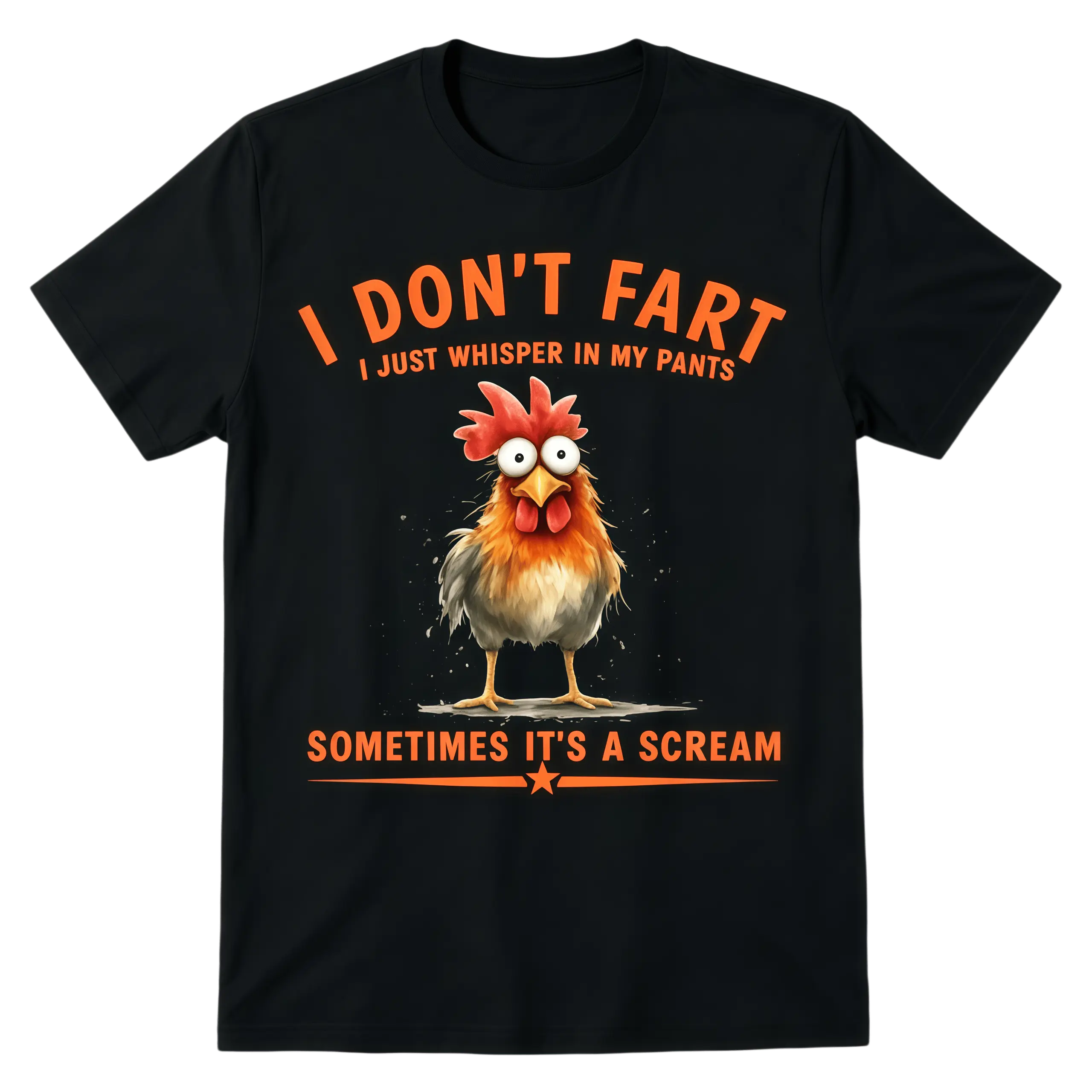 Funny T Shirt I Don't Fart I Just Whisper in My Pants Chicken Humor T-Shirt For April Fools' Day Halloween Party Father's Day Gag Gift Casual Holiday Outfits, Graphic T Shirt, Basic T Shirt, Summer T Shirt, Unisex T Shirt