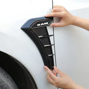 2pcs Carbon Fibre Car Side Wing Fender Decals, Truck Decal, Body Exterior Accessory for Dodge RAM, Durable and Stylish Vehicle Decoration, Automotive Accessories, Automobile Decals