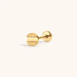Bolt Push Pin Flat Back Earring