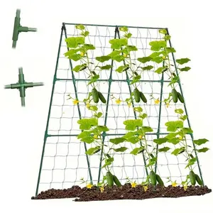 Adjustable A-Frame Garden Trellis, Climbing Plant Stand, 31.5x47 Inches, Includes Climbing Net & Plant Clips, Ideal for Outdoor Vines, Vegetable Gardens, Gardening Supplies