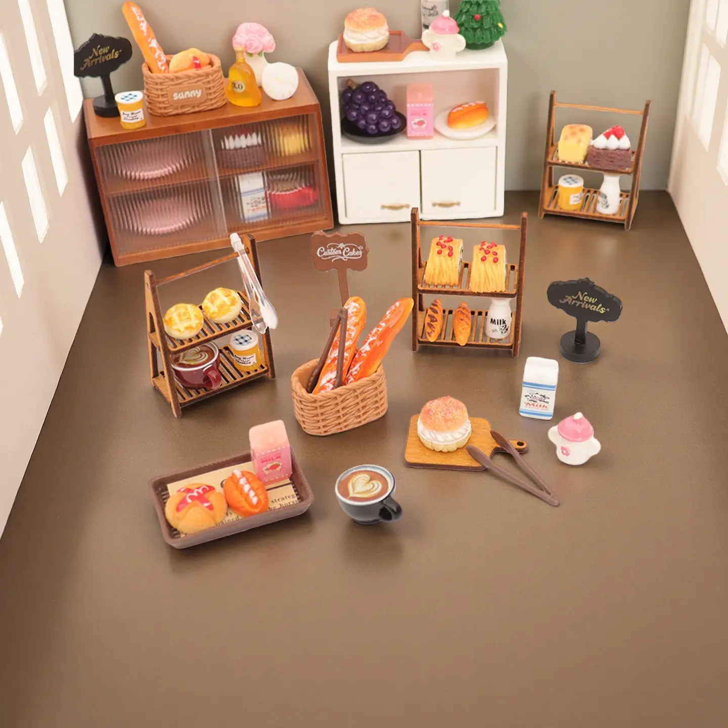 1:12 Dollhouse Baking Bread Accessories Set - Handcrafted Miniature Kitchen Utensils & Food for Dollhouse Scenes - Fun DIY Decorations for Dollhouse Lovers