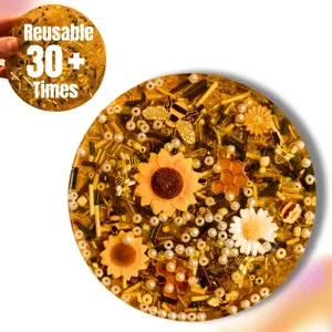 Ethereal Honeycomb Bee Themed Reusable Picky Pad, Soft Squishy Silicone Stress Relief Toy, Portable Stress Relieving Accessory for Ages 4+ Unisex
