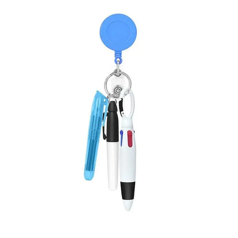 Nurse Pen Set with Highlighter, Marker, Retractable Ballpoint Pen, Dual Pens and ID Tag, Essential Kit for Nurses and Healthcare Professionals