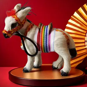 1pc Cute Donkey Ornament with Bell Decoration Donkey Home Ornament, Office Desk Ornament, Statue Ornament