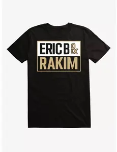 Eric B & Rakim Stacked Names T-Shirt - Distressed Retro Tee, 100% Cotton