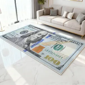vintage dollar rug, classic dollar bill pattern carpet, soft comfortable area rug, Home Decorative Rug, classic $100 Dollar Bill pattern design, gift for boys, home room decor, suitable for bedroom, hallway, kitchen, bathroom, living room and other scenes
