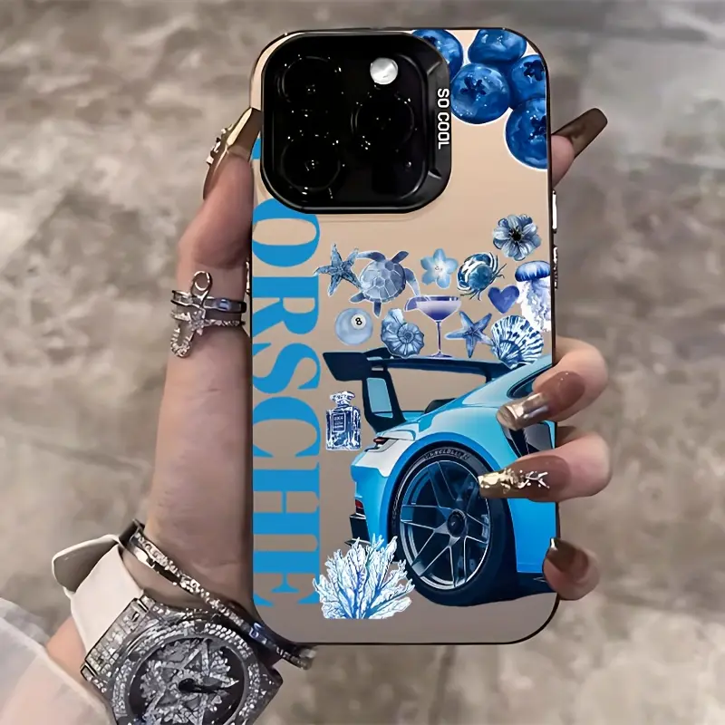 Phone Case - Fashionable High-Performance Sports Car Design P-PORSCHES Phone Case Compatible with for iphone 17, 16E, 16, 15, 14, 13, 12, 11, Mini, Pro Max Air X XR XSMAX 8, 7 Plus. A Stylish And Sturdy Drop-Resistant Phone Case