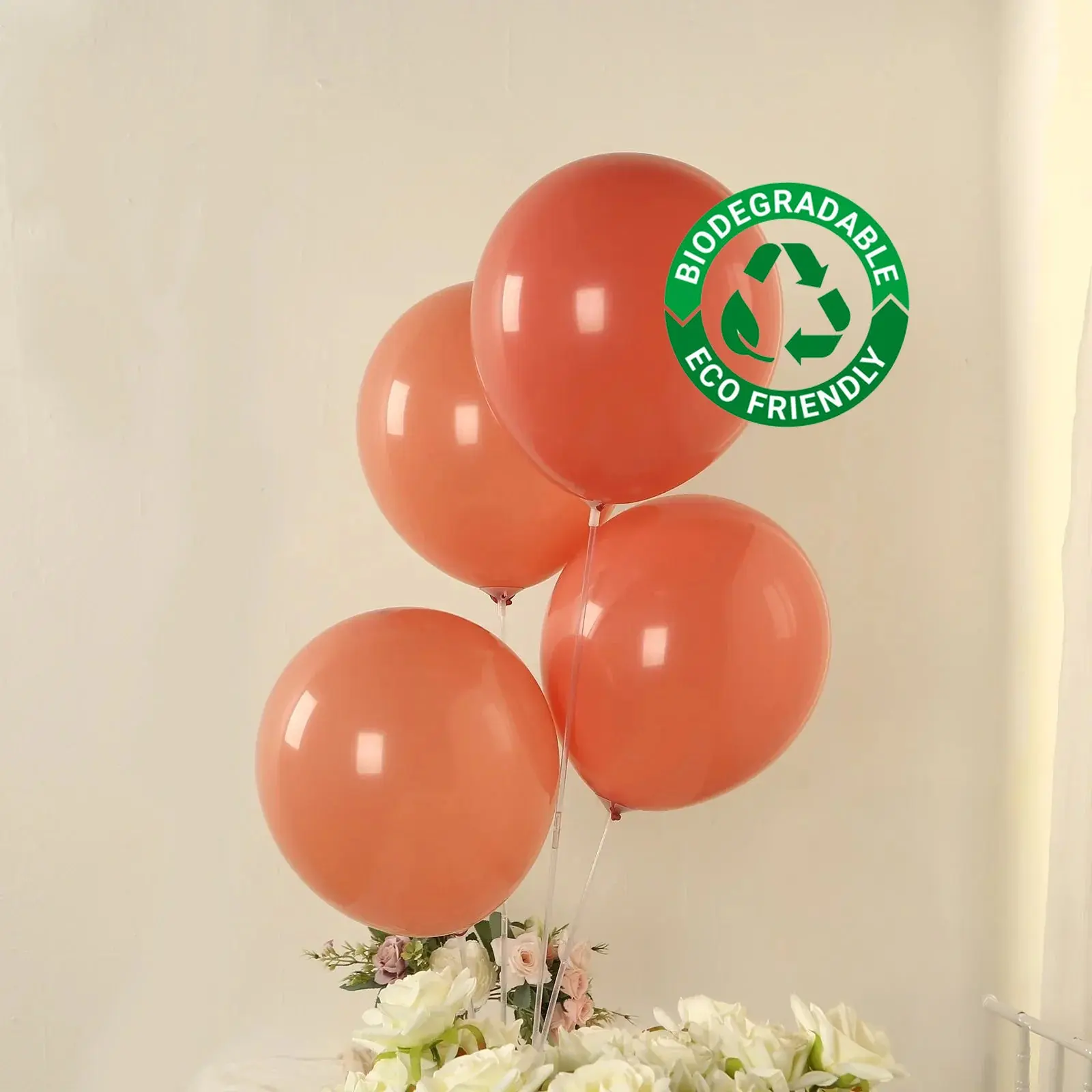 12 inches Solid Matte Pastel Dusty Rose Biodegradable Latex Balloons Set (50 Pack) - Thick, Eco-Friendly, Hangable Round Balloons for Wedding, Birthday Party Supplies, Balloon Garland, Happy Birthday