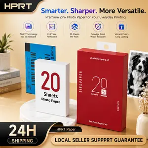 HPRT Photo Paper for Z2 / MT53 - instant Camera 2x3”Portable (20 Sheets/Pack), Self-Adhesive Backing