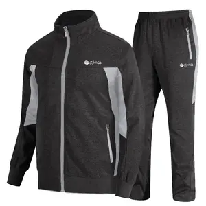 GOPUNE Men's Tracksuit Set Hooded Jacket Sweatsuits Jogging Tops Full Zip Joggers Sports Sweatsuit with 2 Pockets