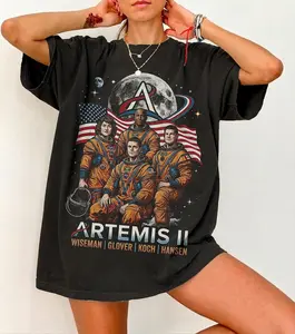 Artemis II 2026 Rocket Launch T-Shirt, Artemis 2 Journey Around the Moon, Space Enthusiast Gift, NASA Mission Graphic Tee
