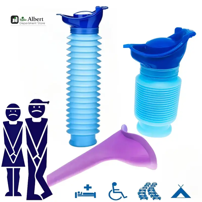 Reusable Portable Emergency Urinal, Foldable Leakproof Camping Toilet for Car, Travel, Hiking, Outdoor & Road Trip Essentials