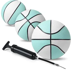 3 Pack Water Pool Basketball Aqua Blue Rubber Waterproof Water Basketball for Swimming Pool Ball Lake Hoop Games