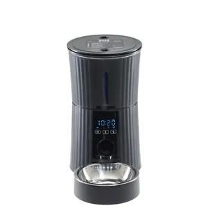 4-Liter Smart Pet Feeder with WiFi App Control, Intelligent Automatic Cat and Dog Food Dispenser with Voice Recording and Scheduled Feeding Function for Home and Outdoor Use, Featuring Low-Power Reminder