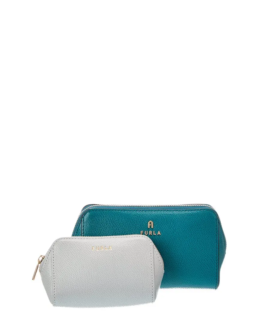Furla Camelia Leather Cosmetic Case
