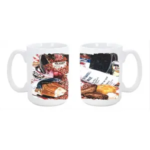 212 MAIN Red Beans and Rice Ceramic Coffee Cup - 15oz Large Reusable Drinkware, Dishwasher-Washable, Microwave-Safe for Coffee, Tea