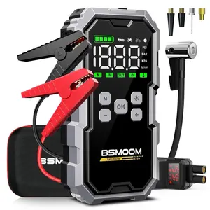 BSMOOM Voltrush Two in One Air Compressor and Jump Starter with Digital Display & Portable Design for Car Battery and Tire Inflation