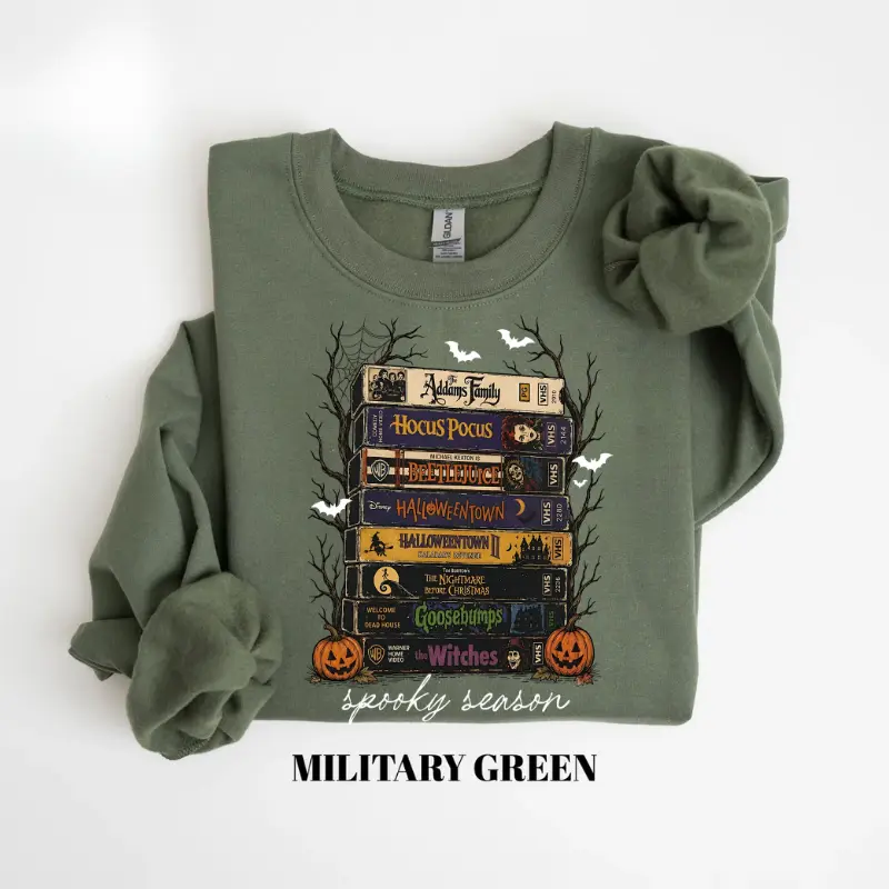Vintage Halloween Movie Sweater, Retro Spooky Season Sweatshirt, Horror Film Graphic Pullover, Scary Movie Lover Crewneck, Halloween Gift
