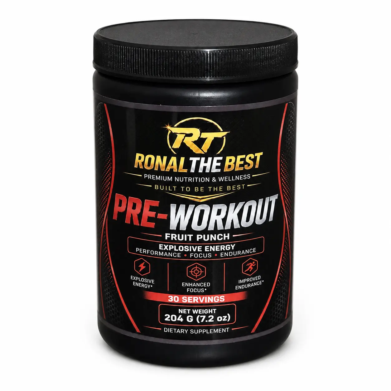 RonalTheBest Pre-Workout – Fruit Punch | 30 Servings