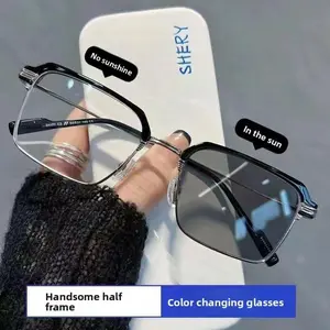 Dual-Function Lightweight Presbyopic Eyewear - Sleek Non-Prescription Compatible, UV Protection, Anti-Glare, Portable Fashion Frames for Seniors, Ideal for Indoor Reading & Outdoor Driving, Practical Gift, Sleek Non-Prescription Glasses