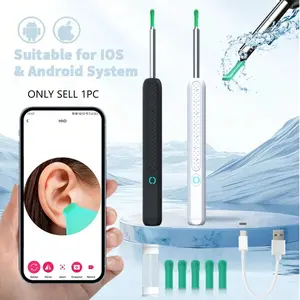 Ear Wax Removal Tool Camera - Ear Wax Removal Kit - Ear Cleaning Kit - Ear Cleaner with Camera - 1080P HD Ear Camera with 6 Ear Spoon Ear Cleaner Set for iOS & Android , WiFi Enabled Ear Scope, Rechargeable Lithium Battery, Ear Care Tweezers