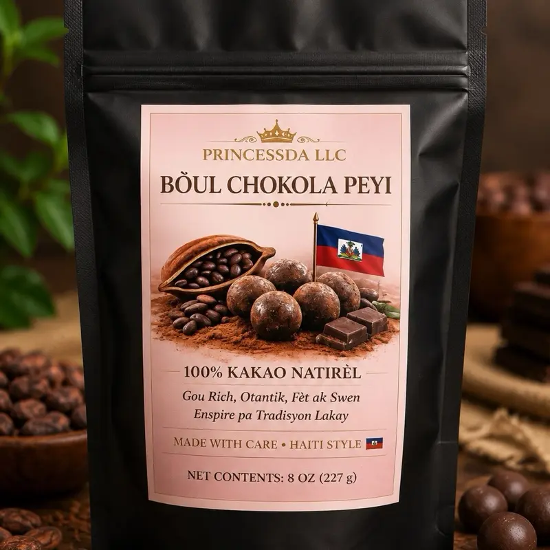 100% Pure Cacao Haitian Chocolate Snack