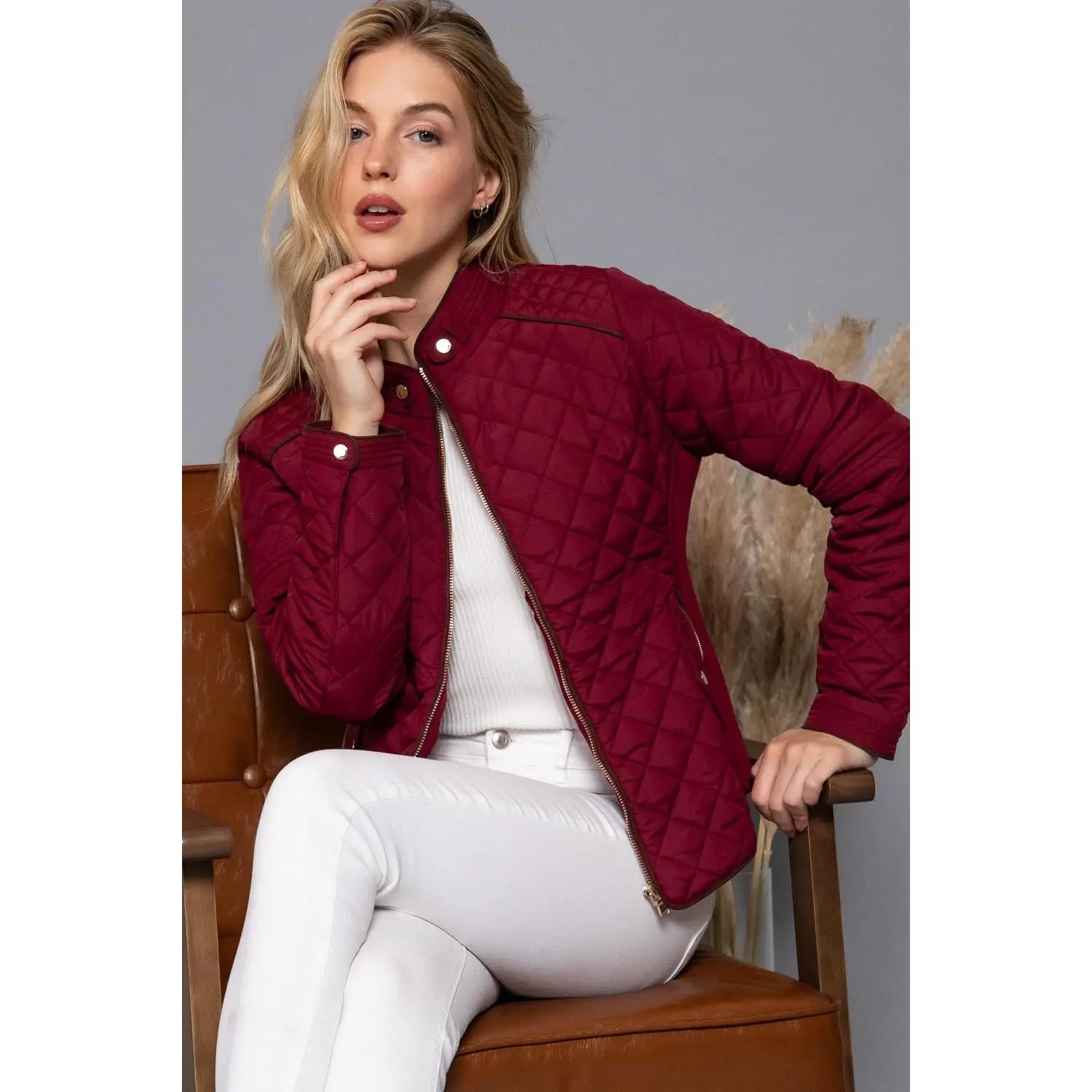 NE PEOPLE Womens Lightweight Quilted Zip Jacket (S-3XL)