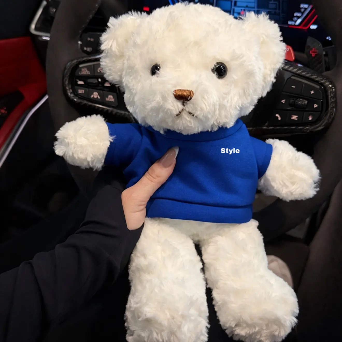 Cute INFINITI Car Emblem Teddy Bear - Soft Plush Stuffed Animal Doll, Customizable Logo, Perfect Christmas Gift for Festive Gifting, Party Bag Fillers (Home & Party Supplies), Teddy Bears