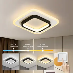 Simple Square LED Ceiling Light, Warm Romantic Atmosphere Lamp, Living Room Bedroom Dining Room Study Lamp, Office Hotel Decor