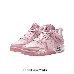 Gradient Pink Smooth Leather Mid Top Sneakers Pink White Color Block Grid Mesh Vent Padded Ankle Cushioned Non-Slip Sole Street Basketball Casual Shoes