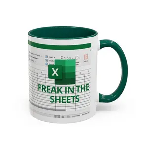 Funny Excel Mug, Freak in the Sheets Coffee Cup, Accountant Gift, Office Humor Mug, Coworker Gift, Spreadsheet Lover Cup