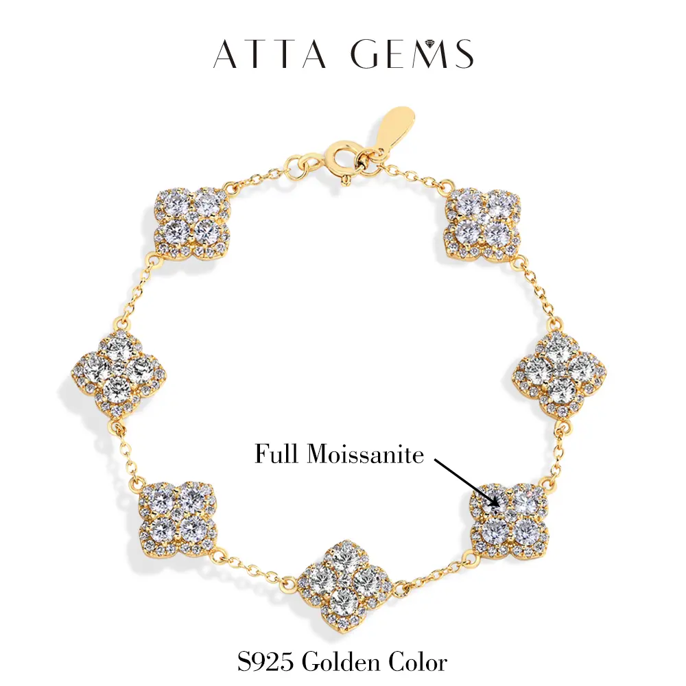 White Moissanite Yellow Gold Color