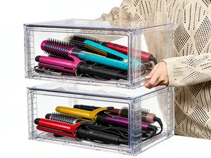 【Styling Tools Organizer】Vtopmart 2-5 Pack Large Clear Stackable Storage Drawers 27QT, Easily Assemble Closet/Styling Tools Storage Bins, Dust-Proof UnderBed Organizer for Hot Tools, Clothing, Bedroom, Entryway, Playroom & Apartment Organization