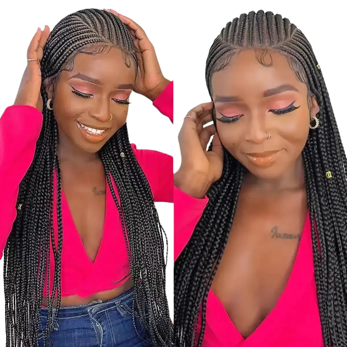 Supernova 36'' Synthetic Box Braided Wigs Knotless Braided Wigs For Black Women #SummerVibes