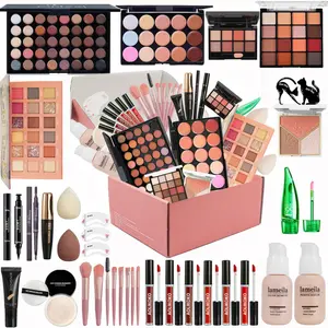 All in One Makeup Kit for Women Full Set with 40 Color Eyeshadow Foundation Lipstick Eyeliner Mascara Brushes Travel Bag Perfect Gift for Christmas Birthday Holiday Everyday Use