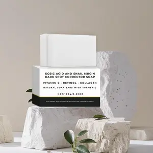 Snail Extract Soap Bar, 5 Counts/set Moisturizing Facial & Body Wash Soap Bar, Deep Cleansing Soap Bar for Women & Men
