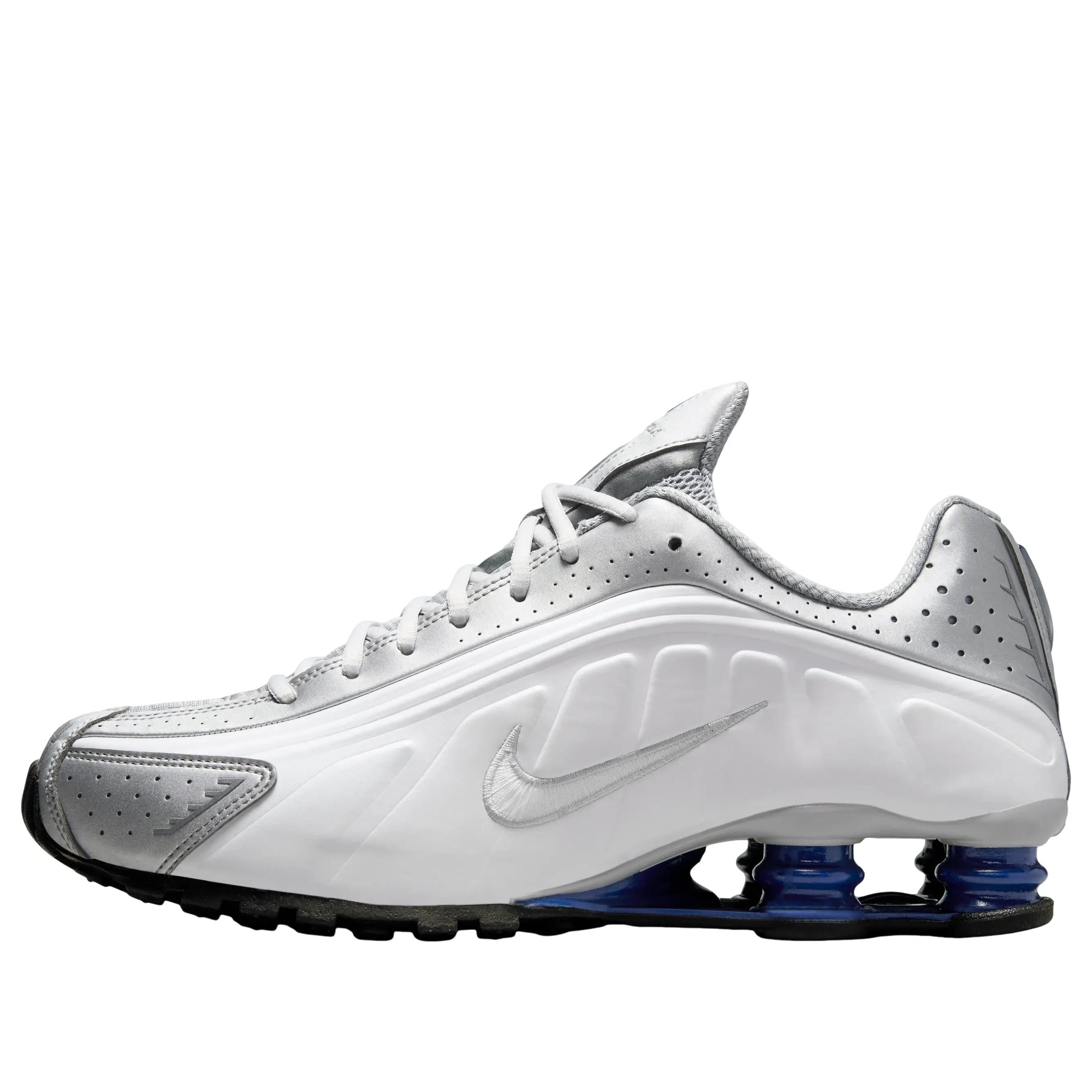 Men's Nike Shox R4 'Metallic Silver White Royal' HQ1988-102 Running Sneaker Basketball Sports Trainer