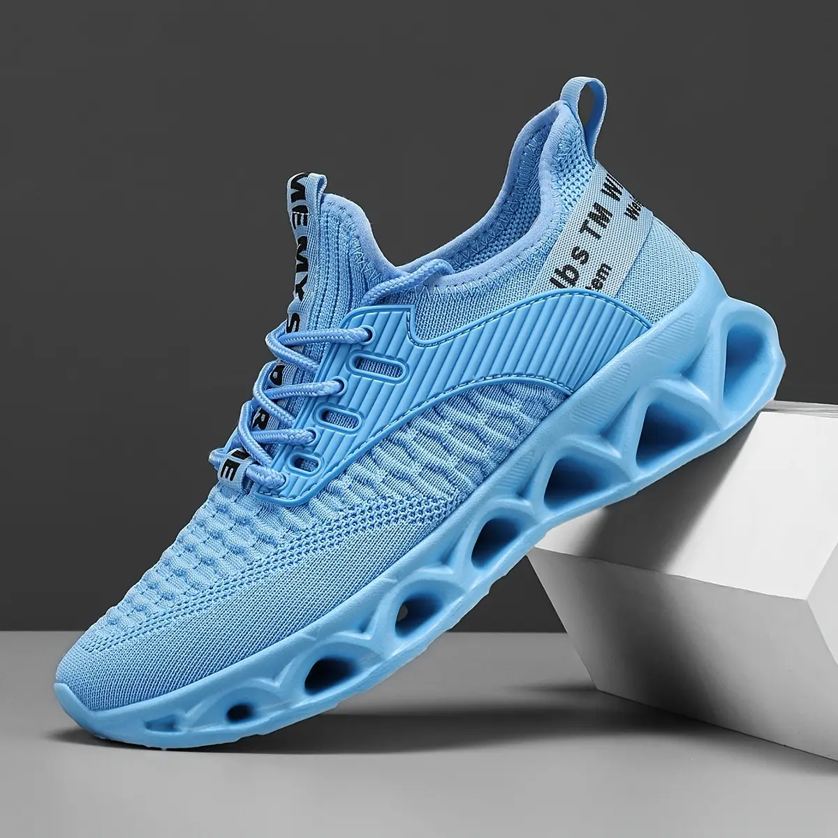 Unisex Light Blue Breathable Mesh Running Shoes - Comfortable, lightweight, stylish sneaker with soft EVA sole for walking, fitness and casual wear, fitness footwear | Stylish shoe design | Flexible footwear