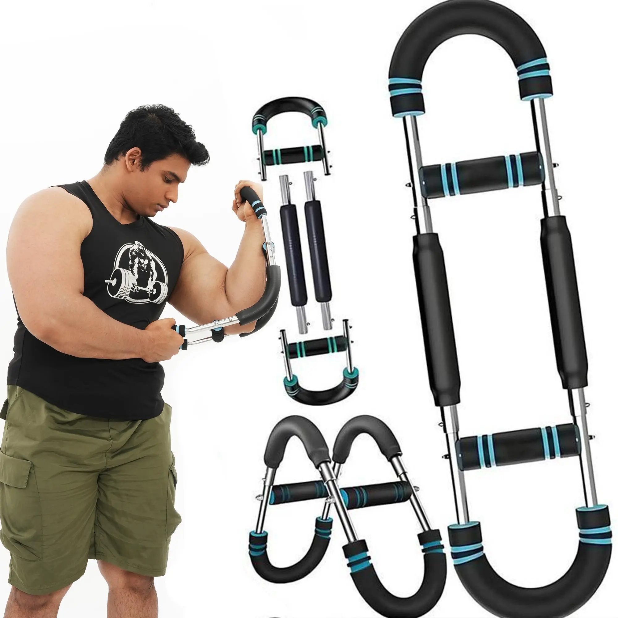 Adjustable Twist Arm Strengthener with Spring Resistance - Detachable & Portable Exercise Machine for Home Chest and Arm Workout, Workout Equipment, Home Workouts