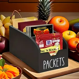 [Vintage Wood Storage Box] Natural Wood Vintage Kitchen Storage Box with View Window and | Multipurpose Cabinet Organizer for Pantry, Countertop, or Cabinet | Sturdy Construction & Space-Saving Design Kitchen Gadgets Organizer Kitchen Organizers Storage