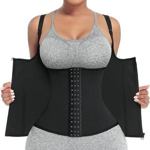 FeelinGirl Women Corset Vest Cincher Trimmer  Sport Girdle with Steel Bones Workout Shapewear with Adjustable Shoulder Strap Trainer Waist Trainer Bustier Fits SummerVibes