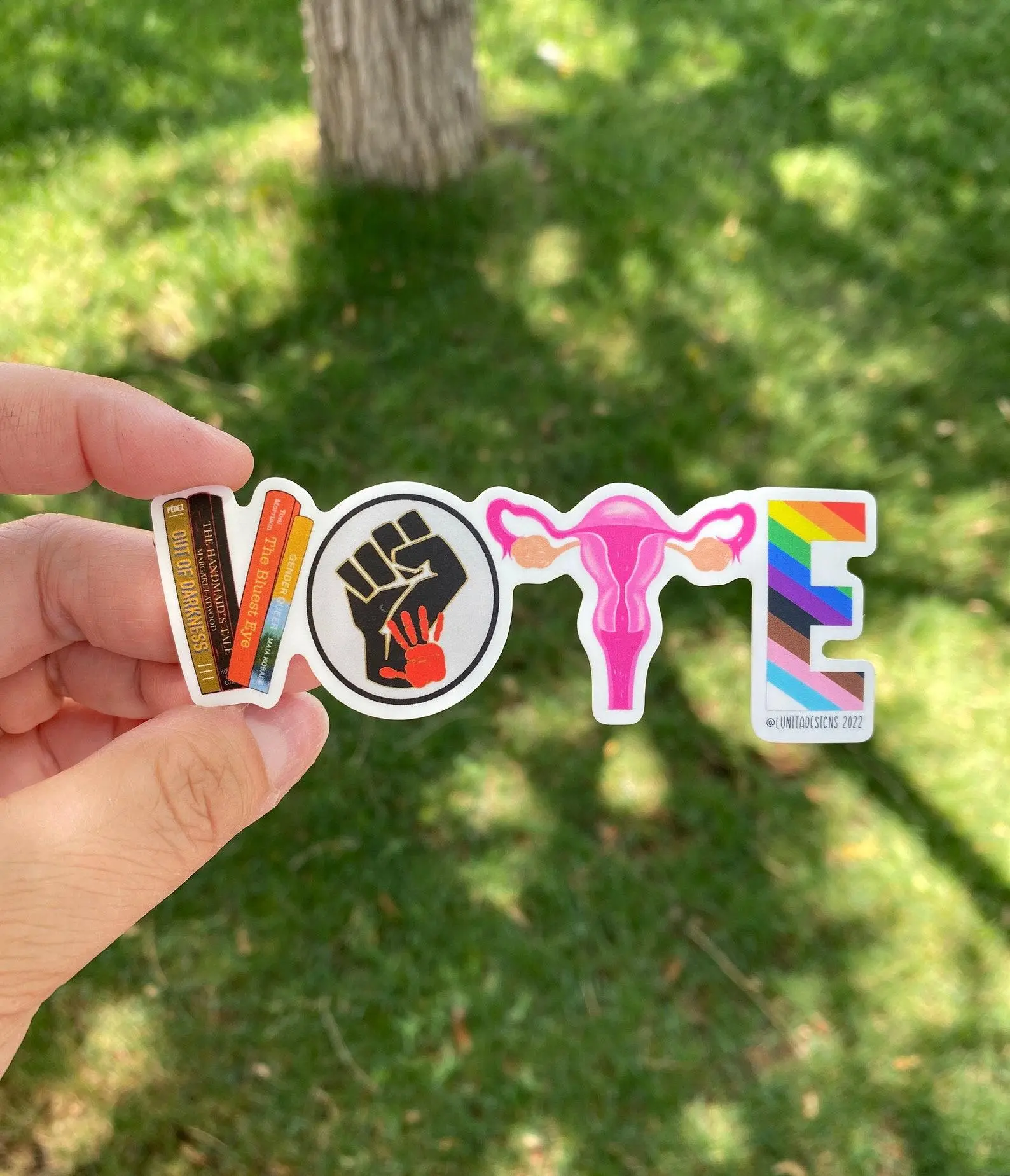 VOTE Vinyl Sticker: Banned Books, BLM, Reproductive & LGBTQ+ Rights
