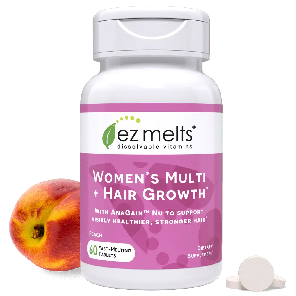 EZ Melts - Dissolvable Multivitamin for Women + Hair Growth with Biotin, Bamboo Extract & AnaGain Nu