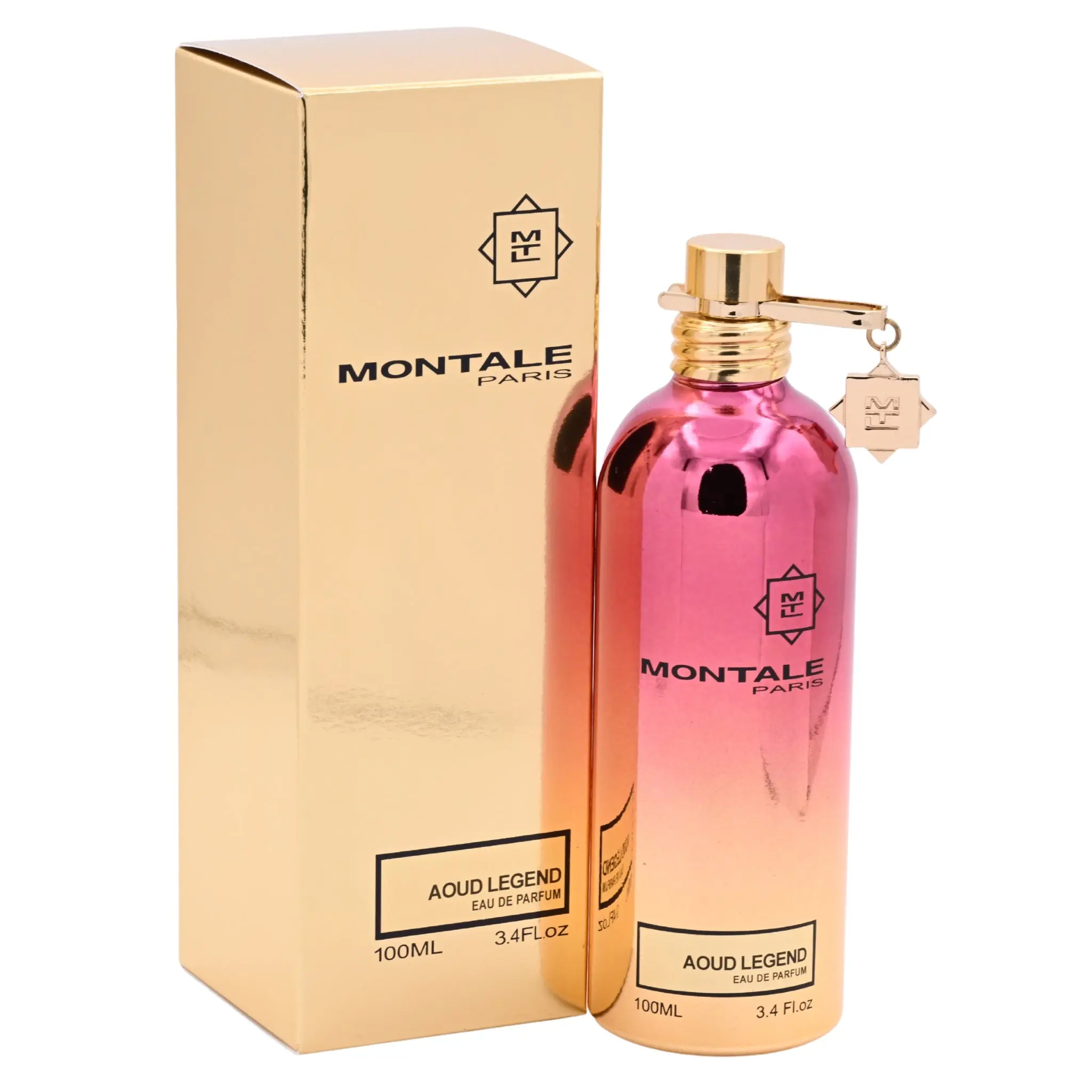 Montale Aoud Legend Unisex EDP Perfume - 3.4 fl oz, Leather Oud, Rose, Patchouli Scent, New Box, Feminine, Aromatic, Floral, Non-Toxic, Bottle-Shaped Unisex Fragrance, Feminine Unisex Fragrance