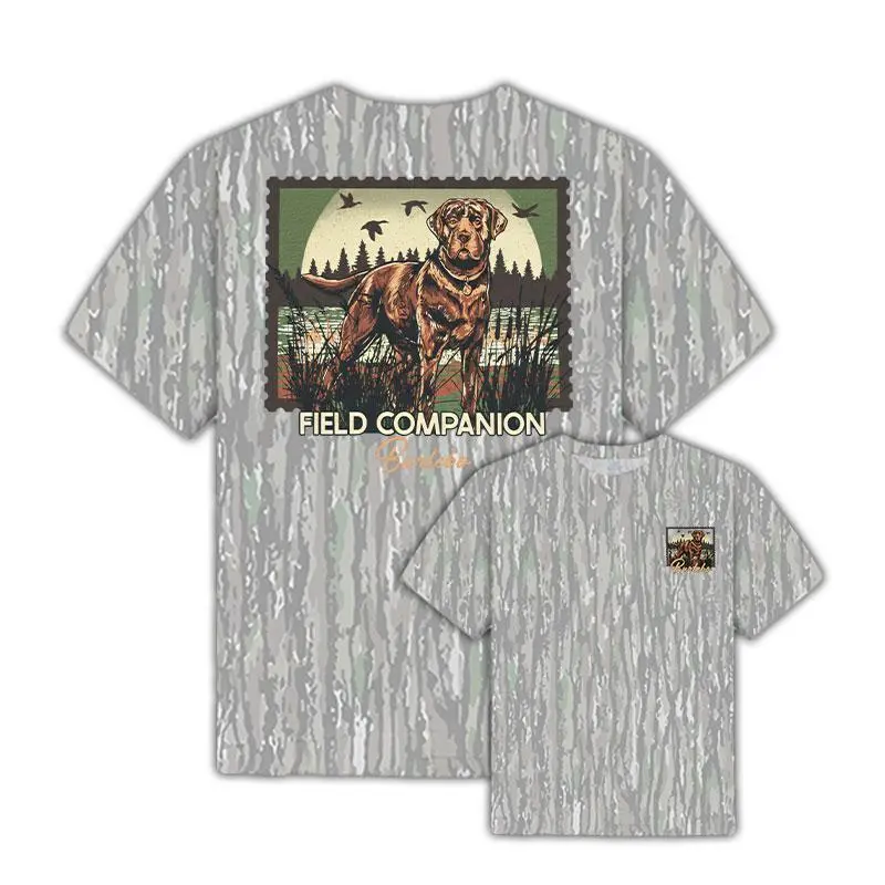 Burlebo Youth Duck Dog Stamp Camo Tee Outdoor Hunting Fishing Shirt