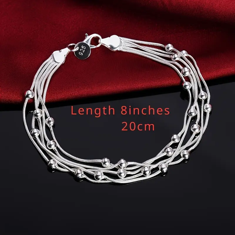 Minimalist Look Silver Bracelet - Unisex 8in/20cm Allergy-Proof Costume Jewelry, Easy Match, Easy Style, All Ages Arm Candy Accessories, Elegant for Parties, Elevates Basics