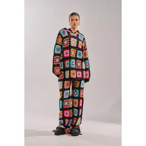 FESTIVAL GIRLY OVERSIZED CROCHET SWEATSHIRT IN MULTI